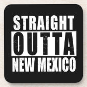 Straight Outta New Mexico Word Art Bier Onderzetter (Voorkant)