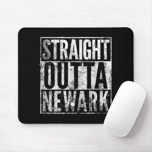 Straight Outta Newark New Jersey Distressed Effect Muismat (Met muis)