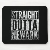 Straight Outta Newark New Jersey Distressed Effect Muismat (Voorkant)