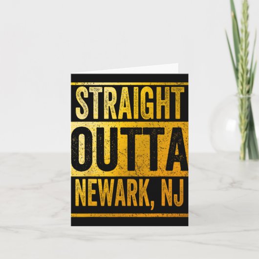 Straight Outta Newark New Jersey Kaart (Voorkant)
