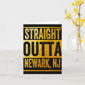 Straight Outta Newark New Jersey Kaart (Gele Bloem)