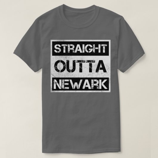 Straight Outta Newark New Jersey  nood T-shirt (Design voorkant)