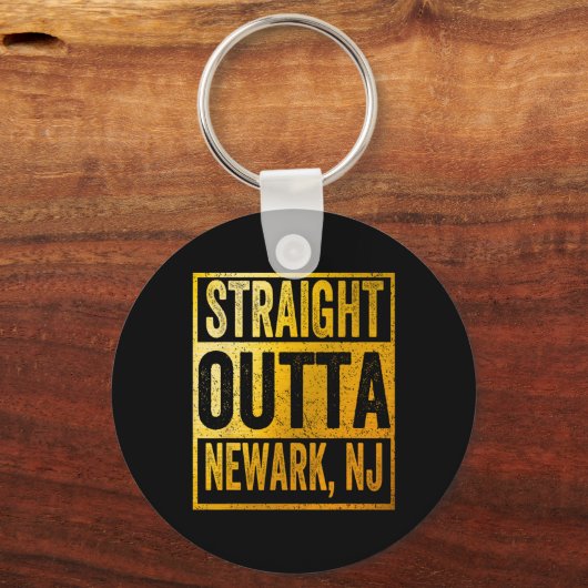Straight Outta Newark New Jersey  Sleutelhanger (Voorkant)