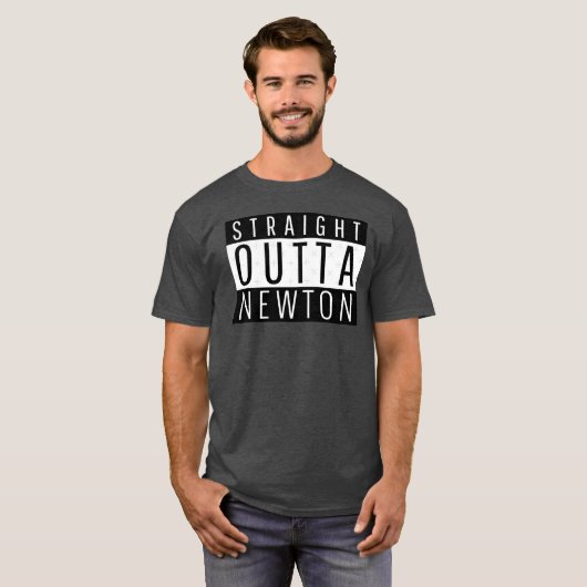 Straight Outta Newton Massachusetts T-shirt (Voorkant volledig)