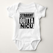 Straight Outta NICU Funny Newborn Preemie Romper (Voorkant)