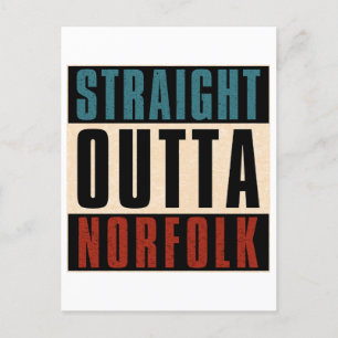 Straight Outta Norfolk Virginia VA Briefkaart