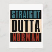 Straight Outta Norman Oklahoma OK Briefkaart (Voorkant)