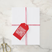 Straight Outta North Pole met kerstfeest Cadeaulabel (Met Touw)