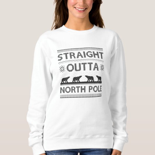 Straight Outta North Pole Trui (Voorkant)