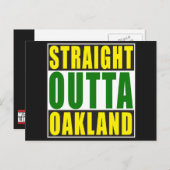 Straight Outta Oakland Green Briefkaart (Voorkant / Achterkant)