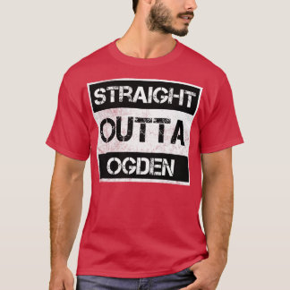 Straight Outta Ogden stad Utah Vintage in nood T-shirt