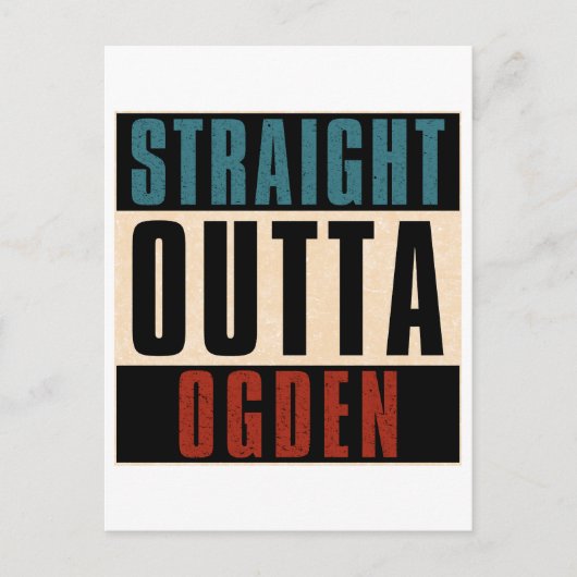 Straight Outta Ogden Utah UT Briefkaart (Voorkant)