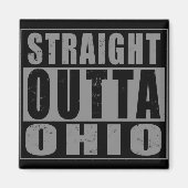 Straight Outta Ohio Word Art Magneet (Voorkant)
