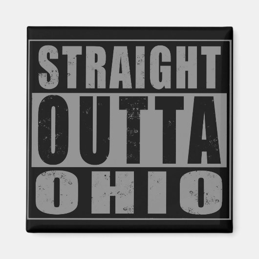 Straight Outta Ohio Word Art Magneet (Voorkant)