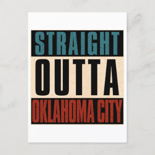 Straight Outta Oklahoma City Oklahoma OK Feestdagenkaart