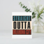 Straight Outta Oklahoma City Oklahoma OK Feestdagenkaart (Staand voorkant)