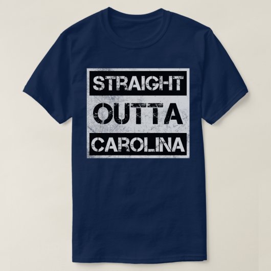 Straight Outta olina PR  Distress Souveni T-shirt (Design voorkant)
