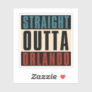 Straight Outta Orlando Florida Verenigde Staten Sticker