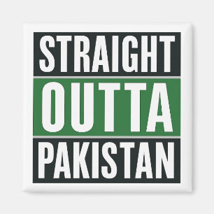 Straight Outta Pakistan Bold National Pride Design Magneet