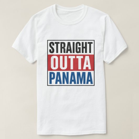 Straight Outta Panama - Flag Style Pride T-shirt (Design voorkant)