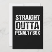 Straight Outta Penalty Box Sports Ice Hockey Gift Kaart (Voorkant)