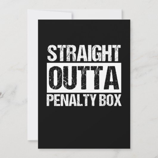 Straight Outta Penalty Box Sports Ice Hockey Gift Kaart (Voorkant)