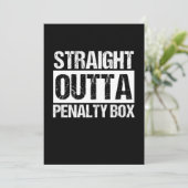 Straight Outta Penalty Box Sports Ice Hockey Gift Kaart (Staand voorkant)