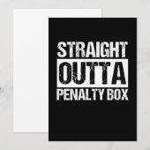 Straight Outta Penalty Box Sports Ice Hockey Gift Kaart (Voorkant / Achterkant)