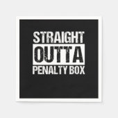 Straight Outta Penalty Box Sports Ice Hockey Gift Servet (Voorkant)