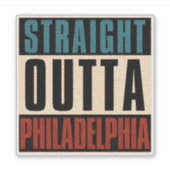 Straight Outta Philadelphia Pennsylvania PA Vereni Sticker (Voorkant)