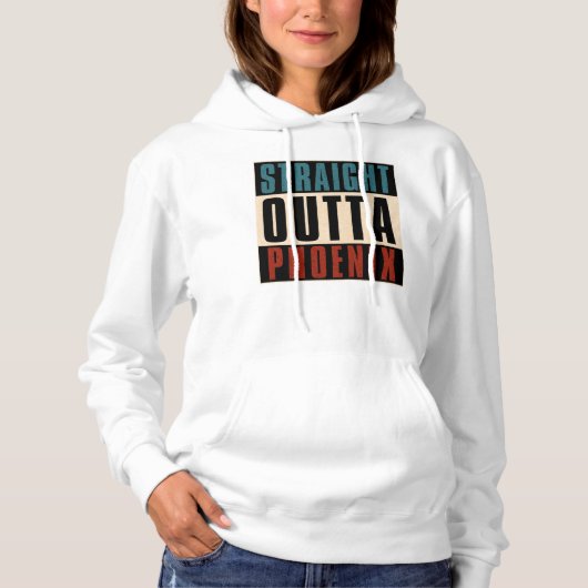 Straight Outta Phoenix Arizona AZ Verenigde Staten Hoodie (Voorkant)