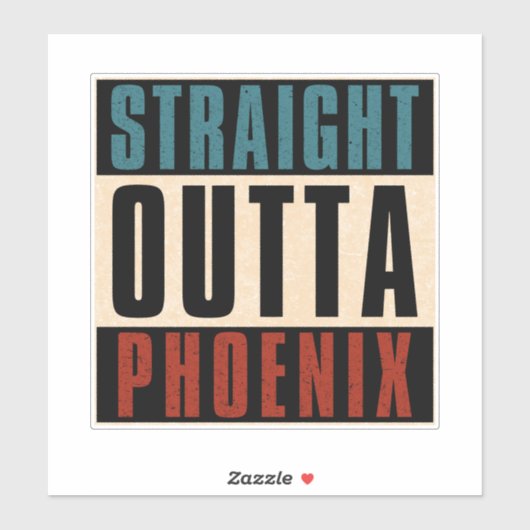 Straight Outta Phoenix Arizona AZ Verenigde Staten Sticker (Vel)