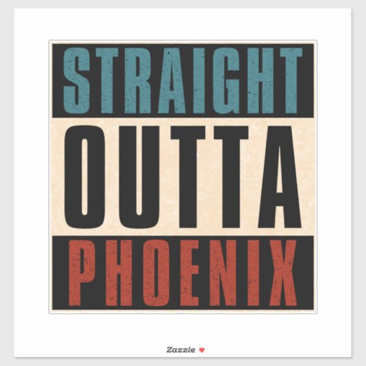 Straight Outta Phoenix Arizona AZ Verenigde Staten Sticker (Vel)
