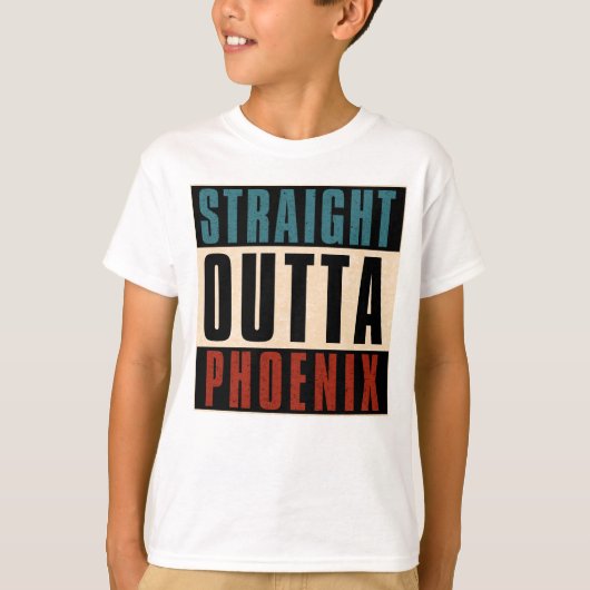 Straight Outta Phoenix Arizona AZ Verenigde Staten T-shirt (Voorkant)