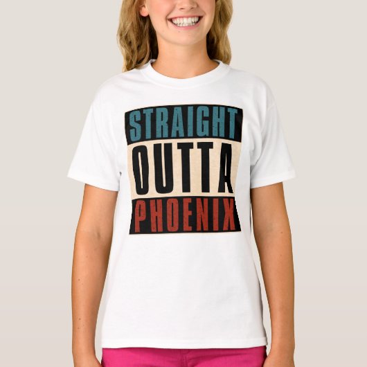 Straight Outta Phoenix Arizona AZ Verenigde Staten T-shirt (Voorkant)