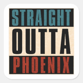 Straight Outta Phoenix Arizona AZ Verenigde Staten Vierkante Sticker