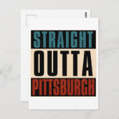 Straight Outta Pittsburgh Pennsylvania PA Briefkaart (Voorkant / Achterkant)