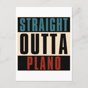 Straight Outta Plano Texas TX Briefkaart