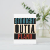 Straight Outta Plano Texas TX Briefkaart (Staand voorkant)