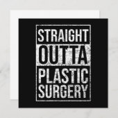 Straight Outta Plastic Surgery Cosmetic Surgeon Gi Kaart (Voorkant / Achterkant)