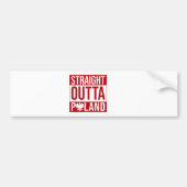 Straight Outta Poland Flag Bumpersticker (Voorkant)