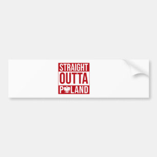 Straight Outta Poland Flag Bumpersticker