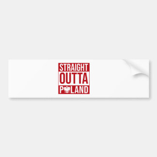 Straight Outta Poland Flag Bumpersticker