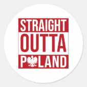 Straight Outta Poland Flag Sticker (Voorkant)