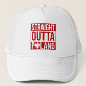 Straight Outta Poland Flag Trucker Pet (Voorkant)