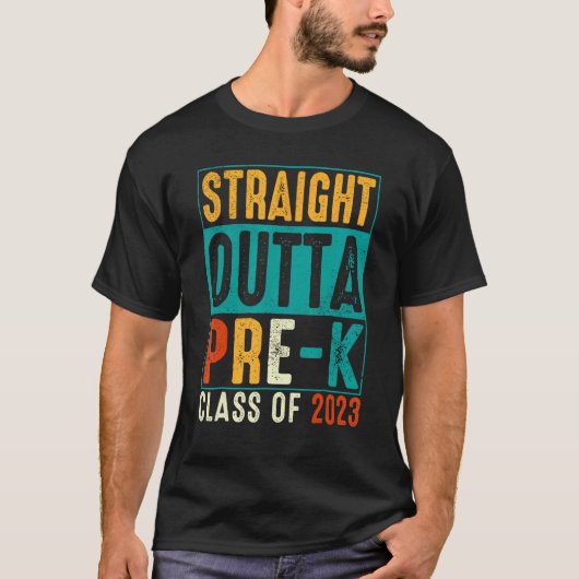 Straight Outta Pre K Preschool Graduation T-shirt (Voorkant)