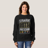 Straight Outta Preschool Cool Afstudeerder Leopard Trui (Voorkant volledig)