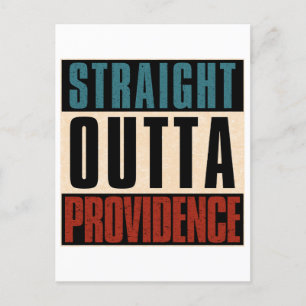 Straight Outta Providence Rhode Island RI Briefkaart