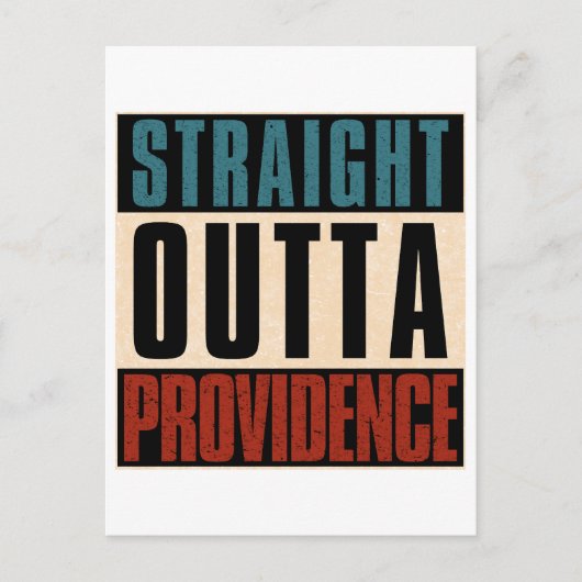 Straight Outta Providence Rhode Island RI Briefkaart (Voorkant)