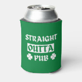 Straight Outta Pub St Patricks Day Blikjeskoeler (Blikje Achterkant)